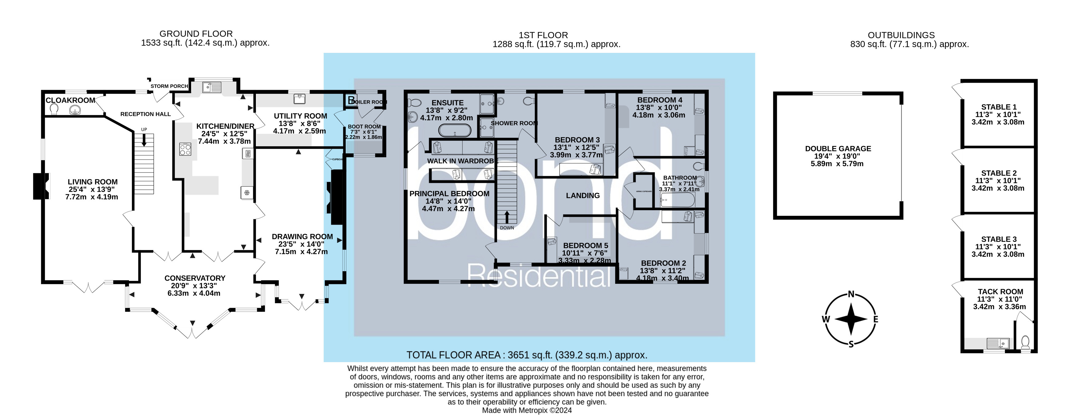 Floorplans For Little Baddow, Chelmsford, Essex