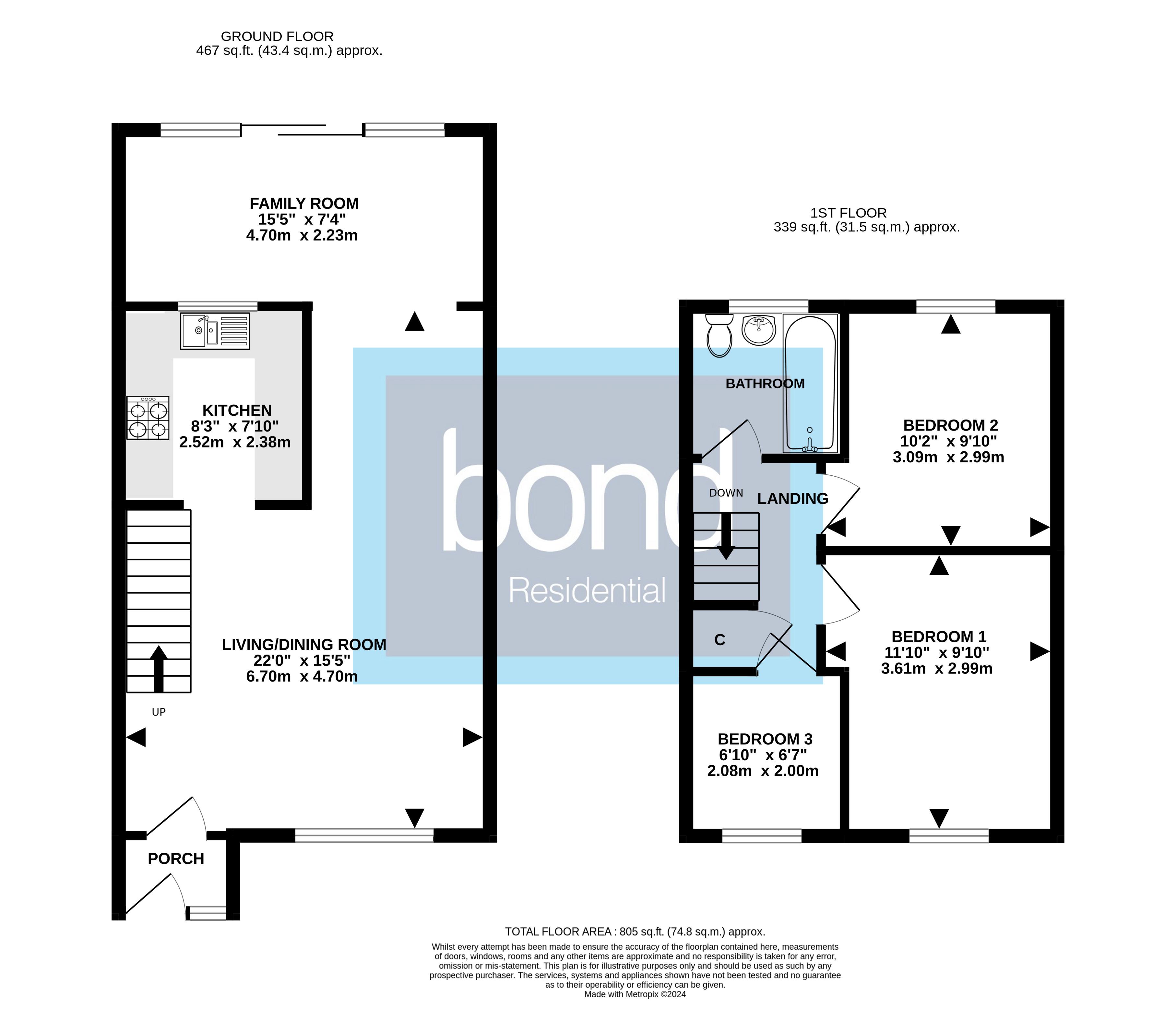 Floorplans For Springfield, Chelmsford, Essex
