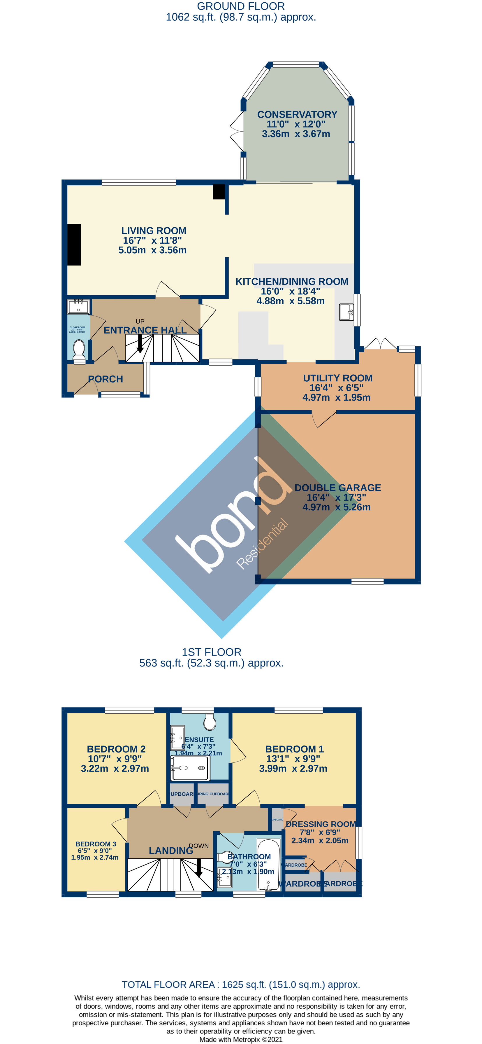 Floorplans For Little Fields, Danbury, Essex