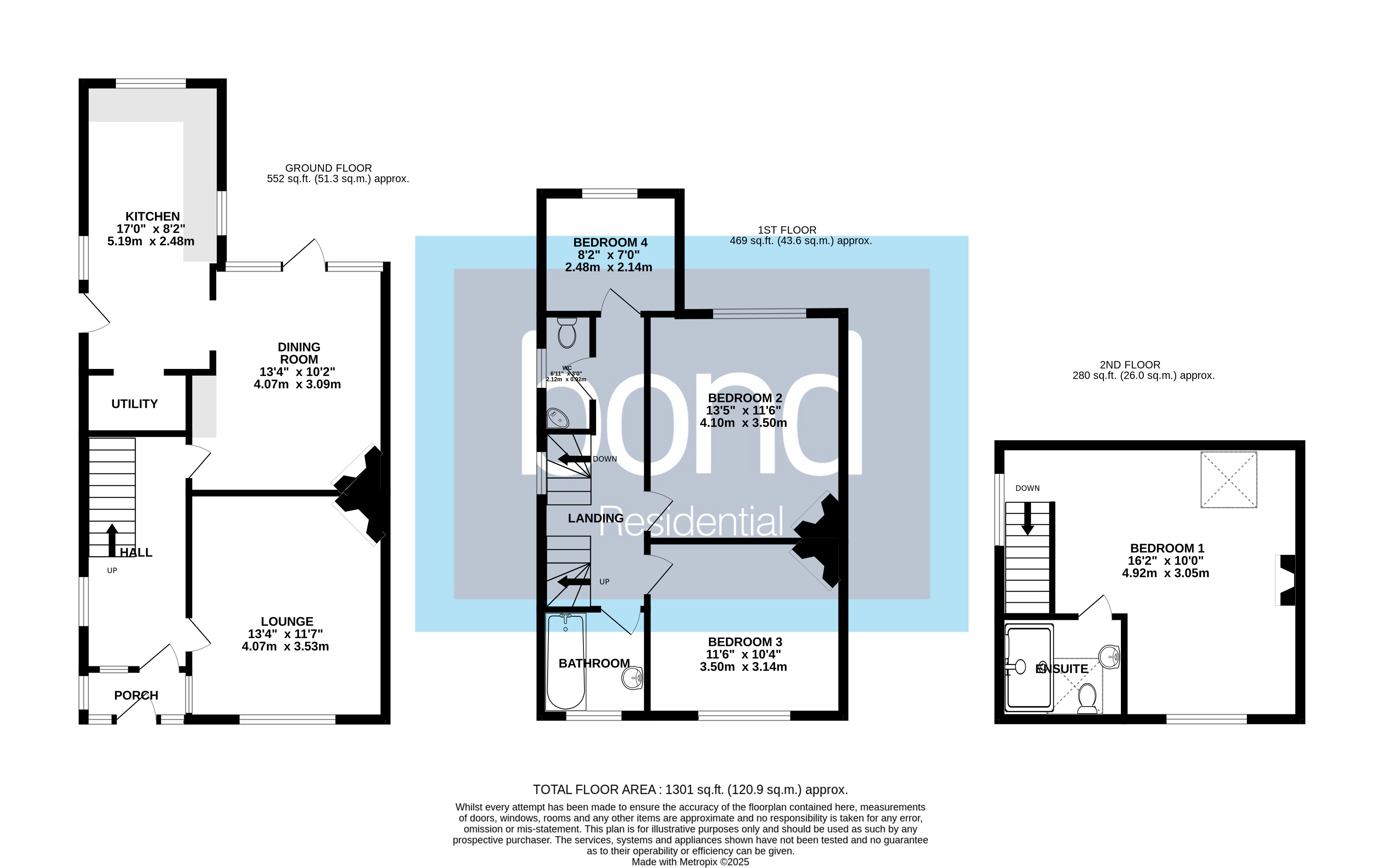 Floorplans For Cedar Avenue, Chelmsford, Essex
