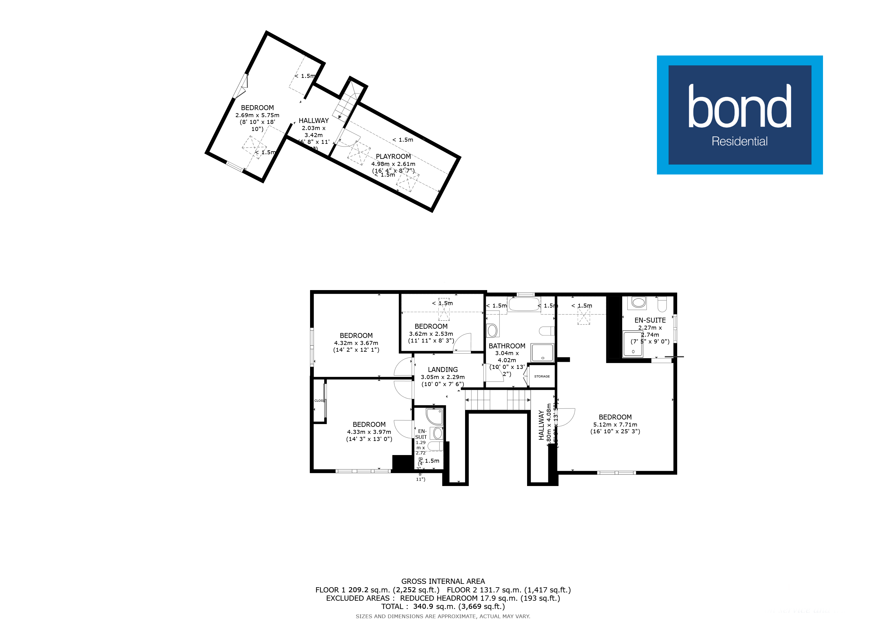 Floorplans For Cherry Garden Lane, Danbury, Essex