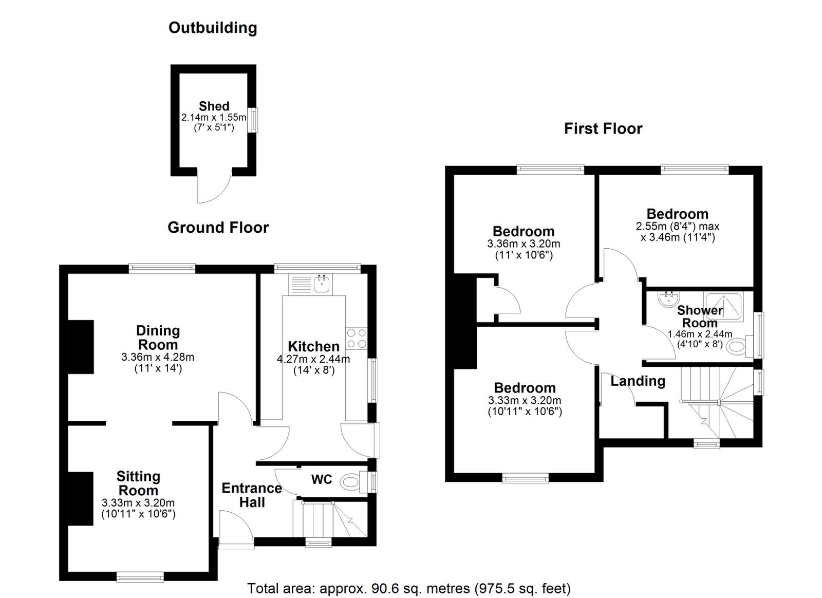 Floorplans For Great Baddow, Chelmsford, Essex