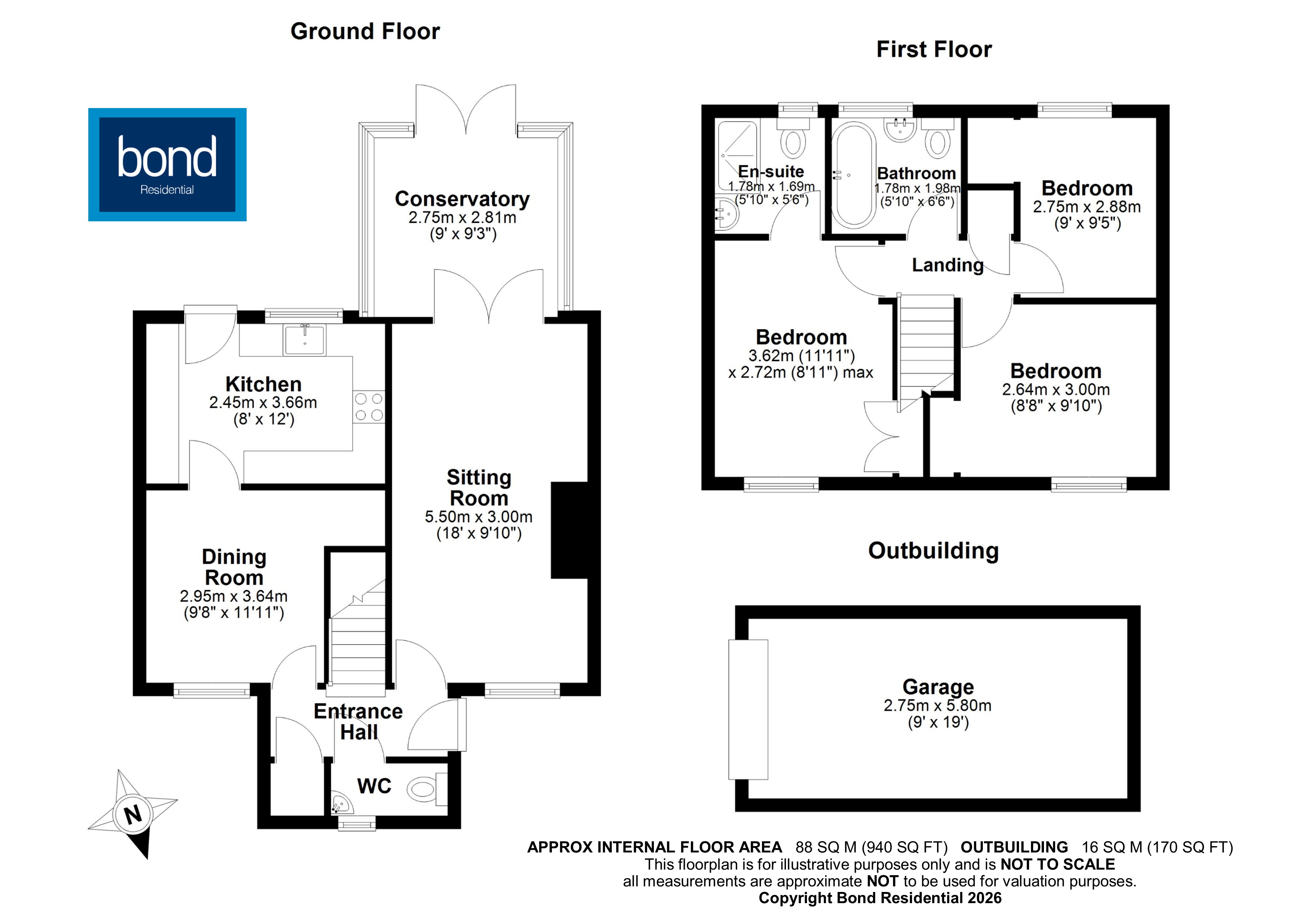 Floorplans For Howe Street, Chelmsford, Essex