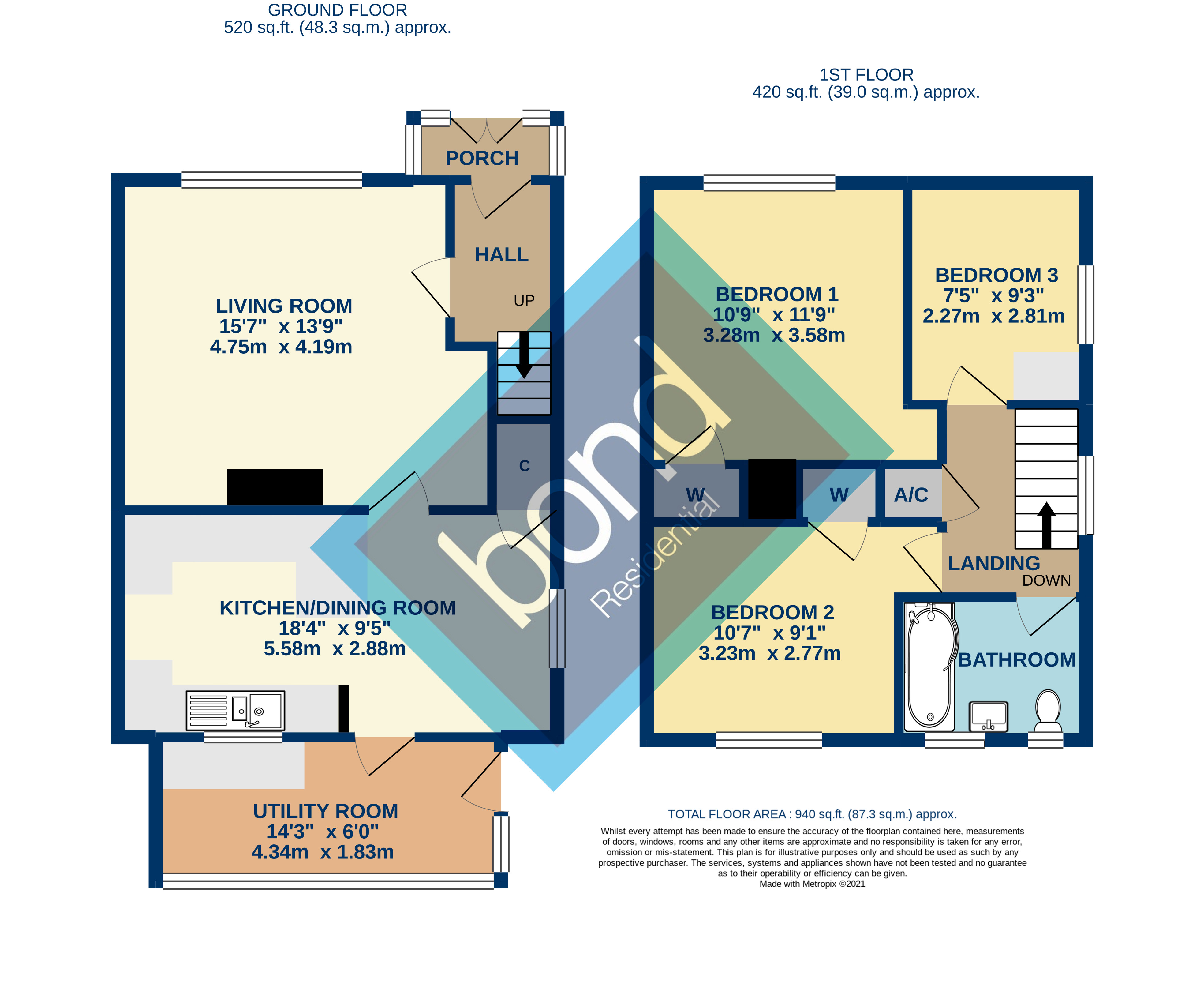 Floorplans For Canuden Road, Chelmsford, Essex