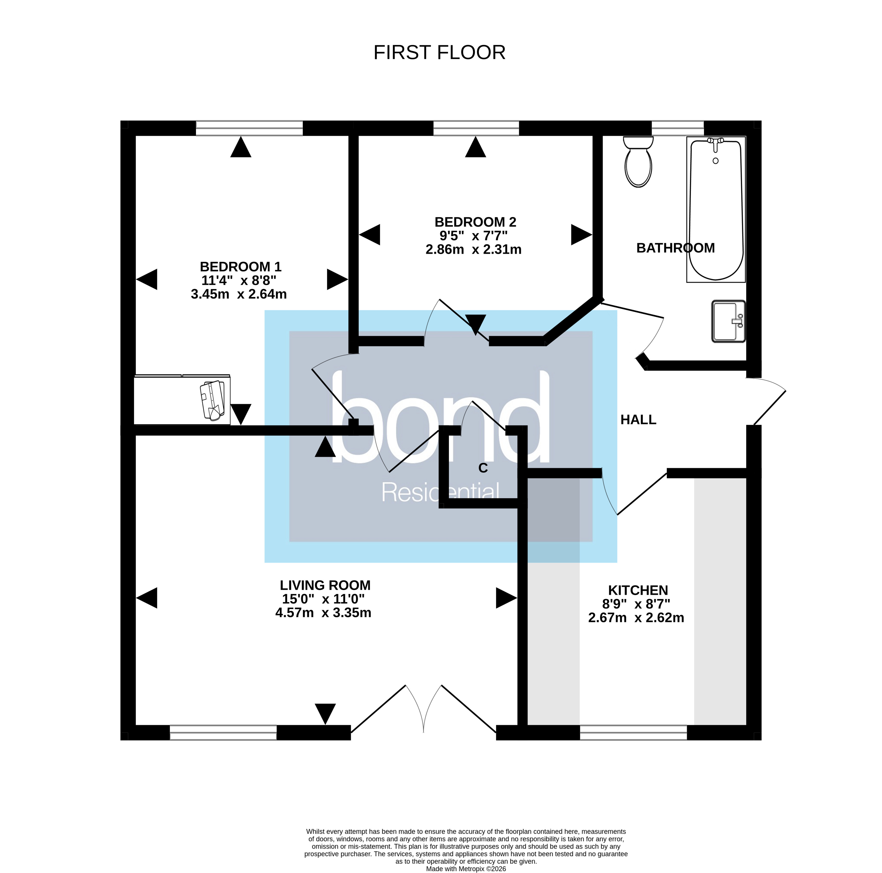 Floorplans For Burghley Way, Chelmsford, Essex