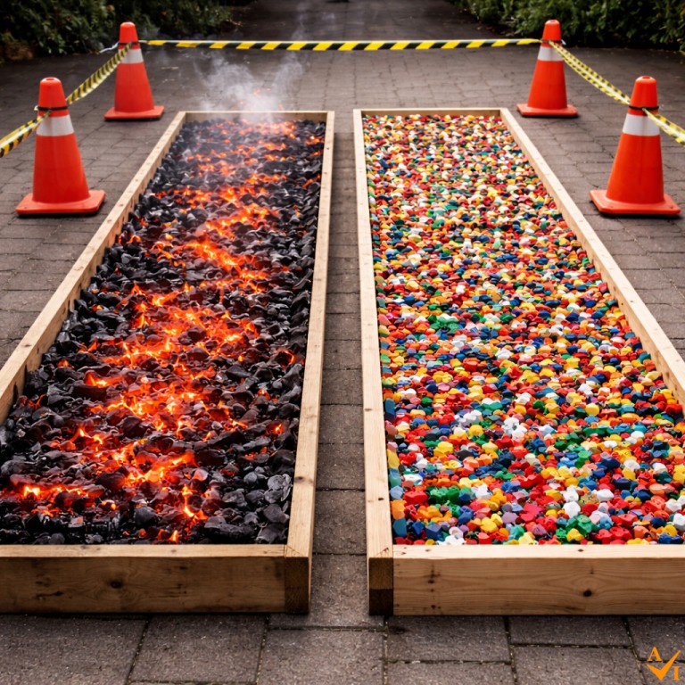 Dare to Walk: Fire and Lego Challenge